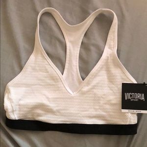 Victoria Secret’s white sports bra